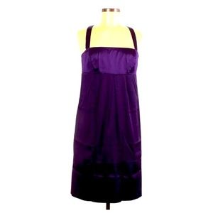 Antonio Melani 6 purple silk blend empire waist cross strap cocktail party dress